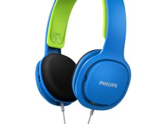 kinder headset blauw groen