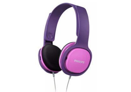 kinder headset paars roze